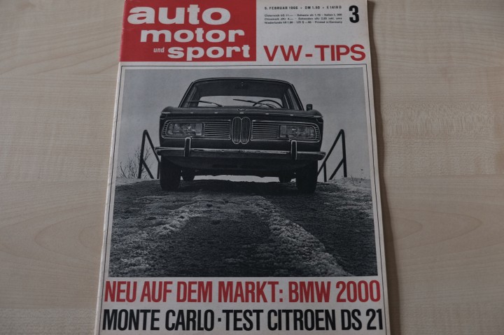 Deckblatt Auto Motor und Sport (03/1966)